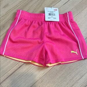 Puma Kids Pink and Yellow Shorts